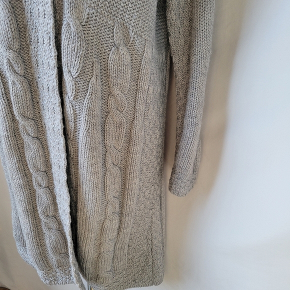 Aran Crafts Ireland Merino Wool Cable Knit One Button Sweater Cardigan XS S M - Picture 9 of 12